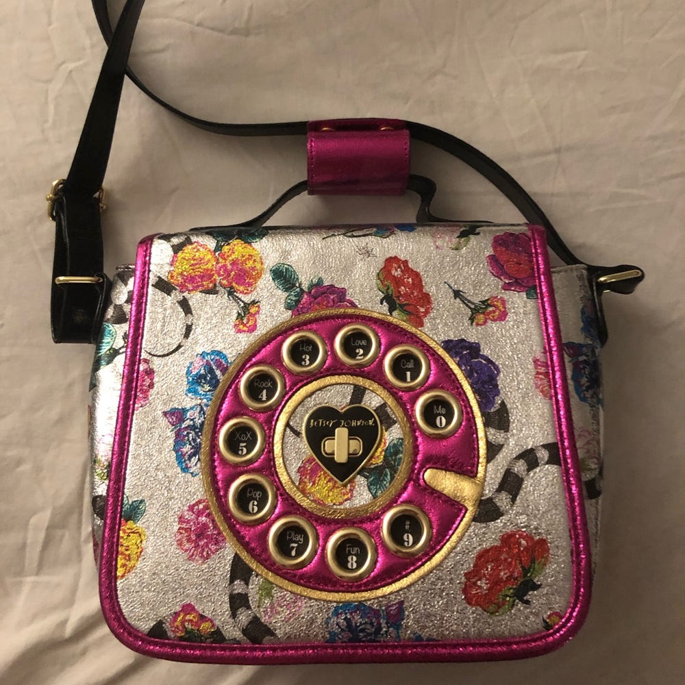 Betsey Johnson Metallic Floral Telephone B…